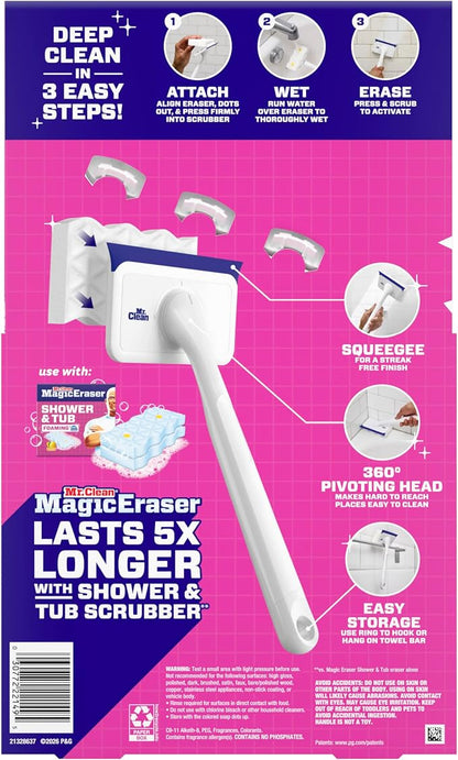 Mr. Clean Magic Eraser Shower & Tub Scrubber, Bathroom Cleaner, All in One - Image 13