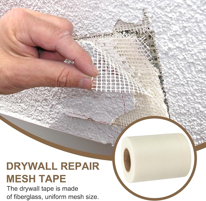 PATIKIL Drywall Repair Mesh Tape, 8 inch x 164 ft Fiberglass Repair Patch - Image 5