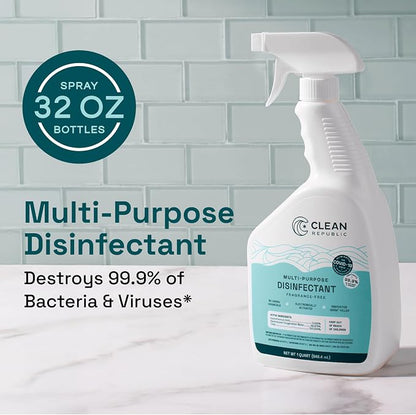 Clean Republic Multi-Purpose Disinfectant, Cleaning Spray, 32 Fluid Ounce Bottle - Image 2