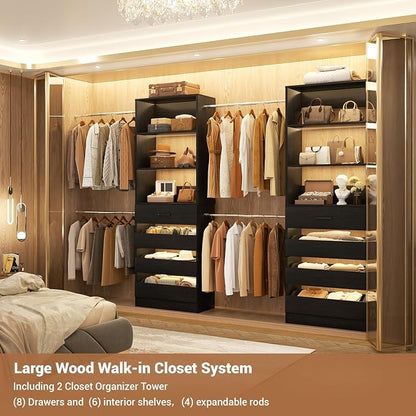 Aheaplus Closet System, 6-15Ft Closet Organizer - Image 6