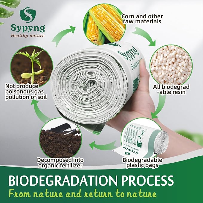 Compostable Kitchen Waste Trash Bags 1.6-2 Gallon Heavy Duty 100% Biodegradable - Image 9