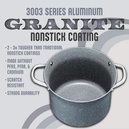 Concord Granite Nonstick 7 Quart Stock Pot Cookware Set - Image 3