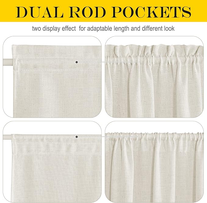 NICETOWN Sheer Door Curtains for Window, Farmhouse Sidelight Window Treatment - Image 4