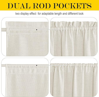 NICETOWN Sheer Door Curtains for Window, Farmhouse Sidelight Window Treatment - Image 4