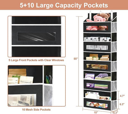 2 Packs 5-Tier Over the Door Storage Organizer - Image 2