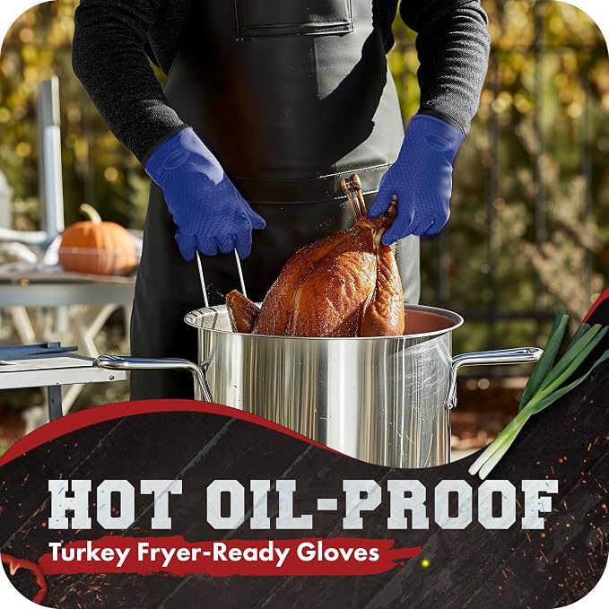 KITCHEN PERFECTION S Silicone Smoker Oven Gloves -Extreme Heat Resistant BBQ - Image 5