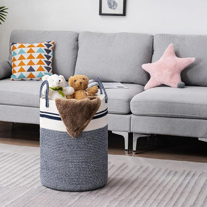 Woven Rope Laundry Hamper Basket by YOUDENOVA, 58L Tall Luandry Basket - Image 7