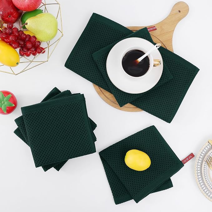 Homaxy 100% Cotton Waffle Weave Kitchen Dish Towels, Ultra Soft Absorbent Quick - Image 7