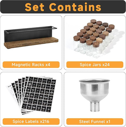 Wooden Lid Magnetic Spice Rack - Image 2