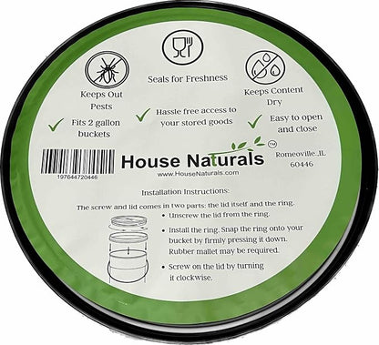 House Naturals 2 Gallon Food Grade BPA Free Bucket Container - Image 5