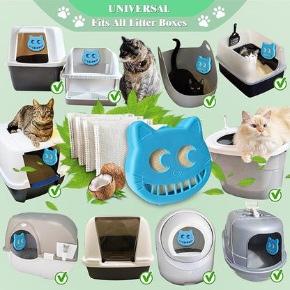Unscented Cat Litter Box Deodorizer Kit Stick-On Activated Carbon Odor - Image 2