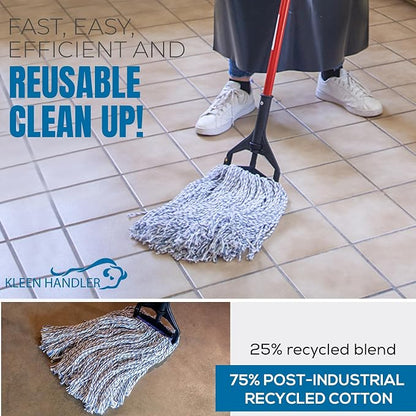 KLEEN HANDLER Cut End Finish Mop | 1.25" Universal Headband, Maximum Absorption - Image 6