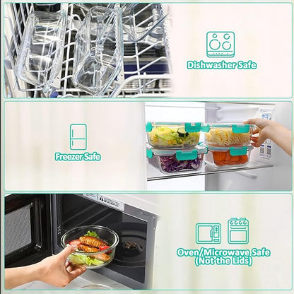 M MCIRCO 10-Pack Glass Food Storage Container - Image 4