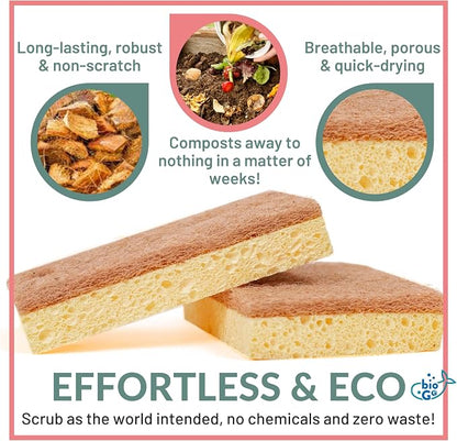 bioGo 24 Pack Biodegradable Kitchen Sponges - Image 4