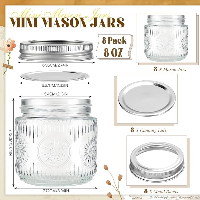 Mason Jars 8 oz - Image 7
