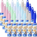 Hushee 24 Pack Bulk Mini Lint Roller for Travel 720 Sheets 6'' Small Lint Removers Portable Lint Roller Travel Size Removers Sticky Removing Tool for Pet Hair Clothes Furniture Car Seat