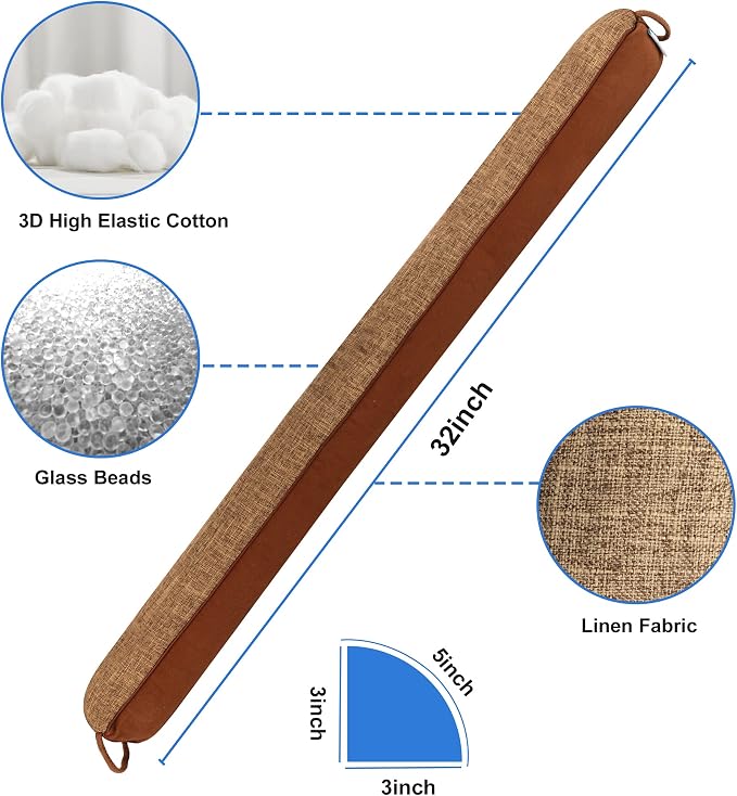 NABOWAN 32" Weighted Under Door Draft Stopper -Triangular Door Draft Blocker - Image 2