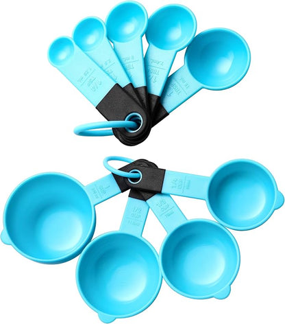 Spring Chef Magnetic Measuring Cups and Spoons Set of 9, Nesting Plastic by SpringChef