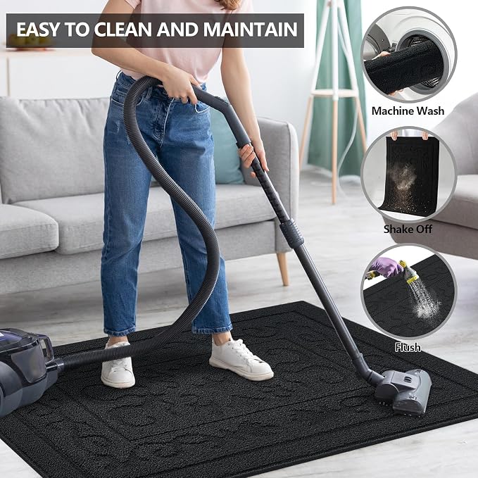 FONEYI Indoor Door Mat 36" x 59", Dirt Trapper Door Mats Non-Slip Entryway Rugs - Image 5