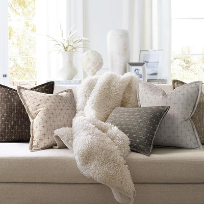 ZWJD Pillow Covers 22x22 Set of 2 Soft Polyester Textured Pillow Covers - Image 6