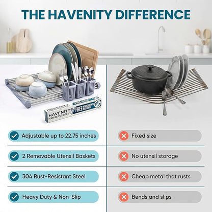 Havenity™ Expandable Roll Up Dish Drying Rack - Image 7