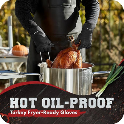 KITCHEN PERFECTION Silicone Smoker Oven Gloves -Extreme Heat Resistant BBQ - Image 5
