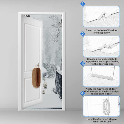 NABOWAN 32" Weighted Under Door Draft Stopper -Triangular Door Draft Blocker - Image 6