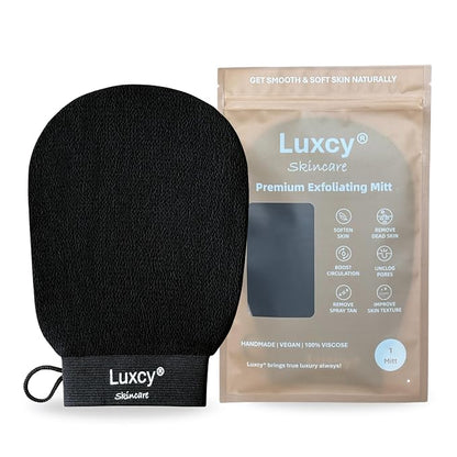 Premium Korean Exfoliating Mitt & Body Scrubber Glove, Viscose Fiber Dead Skin by Luxcy