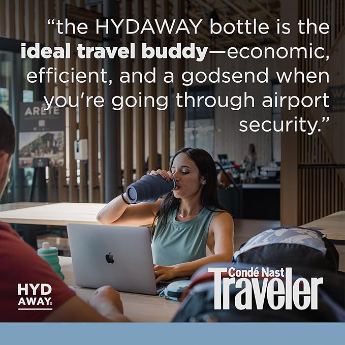 HYDAWAY 25oz Collapsible Water Bottle - BPA-Free, Leakproof, Lightweight, and Space-Saving - Perfect for Hiking, Travel, and All-Day Hydration