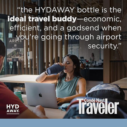 HYDAWAY 25oz Collapsible Water Bottle - BPA-Free, Leakproof, Lightweight, and Space-Saving - Perfect for Hiking, Travel, and All-Day Hydration