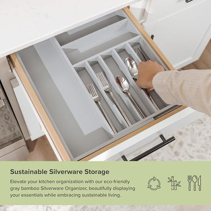 KitchenEdge Premium Silverware, Flatware and Utensil Organizer - Image 5