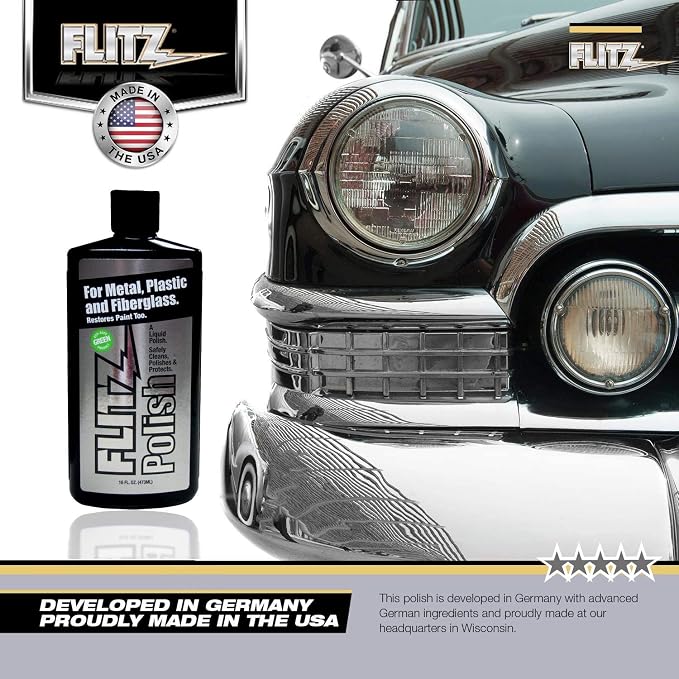 Flitz Multi Purpose Metal Polish Liquid - 16oz Bottle of USA-Made Tarnish - Image 3