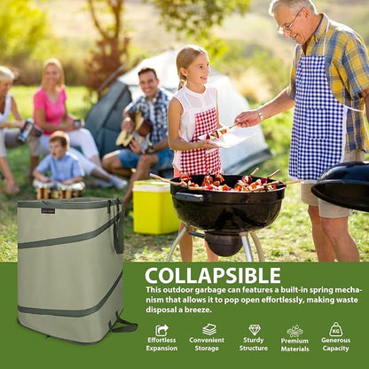 YUDI & GARDEN 46 Gallon Square Collapsible Yard Waste Containers｜Collapsible - Image 5
