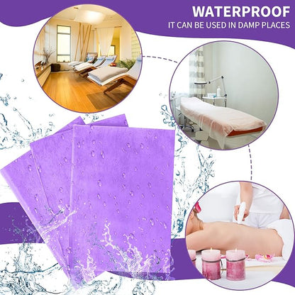 Breling 100 Pcs 31.5 x 71 Inch Disposable Bed Sheets Oil-proof PE Film Massage - Image 2