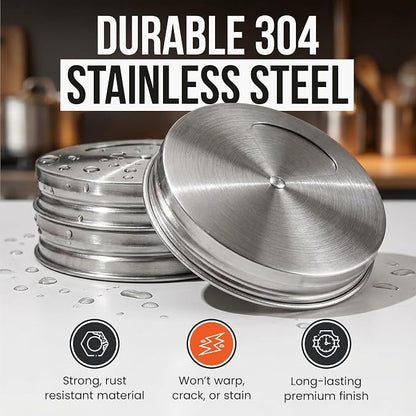 Mason Jar Shaker Lids Stainless Steel – Adjustable Spice & Seasoning Dispenser - Image 4