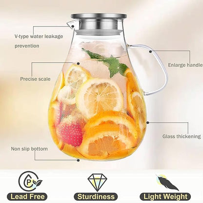 Glass Pitcher with Lid, 3000ml - Image 3
