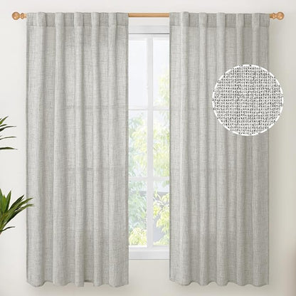 YoungsTex Linen Curtains 63 Inch Length by YoungsTex