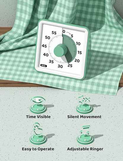 LIORQUE Visual Timer for Kids, 60-Minute Countdown Timers for Classroom Office - Image 6