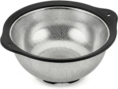 304 Stainless Steel Colander 3-Quart, Heavy Duty Metal Strainer by JIDSPWLS-USStrore
