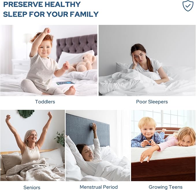 BEDLORE Waterproof Mattress Protector, Noiseless King Size Mattress Pad - Image 7