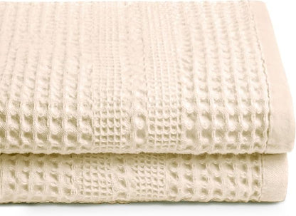 GILDEN TREE Waffle Towels for Bathroom, 100% Cotton Quick Dry Towel, Waffle by GildenTree