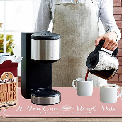 Coffee Bar Mat for Countertops 23inx15in, Absorbent Hide Stain Anti-Slip Cafe - Image 3
