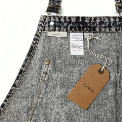 Jeanerlor - Cotton Denim Shop Black Tool Aprons - Jean Work Aprons - Image 9