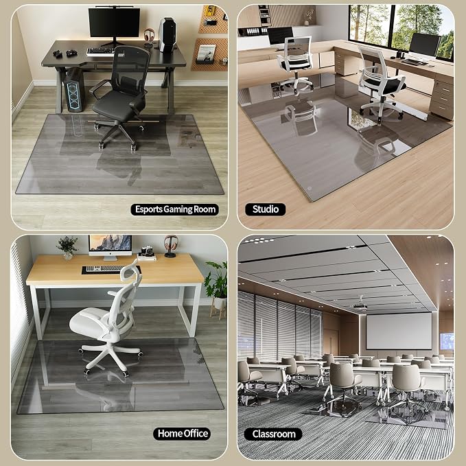 Koonmi Tempered Glass Chair Mat - Image 9