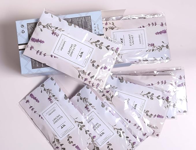 WEALD TRIBE 12 Packs Large-Bag Fresh Linen Scented Sachets for Closet and Drawer Deodorizer Home Fragrance | Air Freshener Long Lasting Large Sachets Bags Hanging