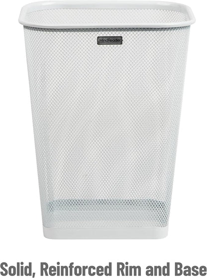 Mind Reader Mesh Trash Can, Square Wastebasket - Image 4
