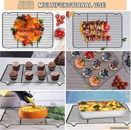 P&P CHEF Cooling Baking Rack Pack of 2, 16.6" x 11.5", Stainless Steel Cooling - Image 6