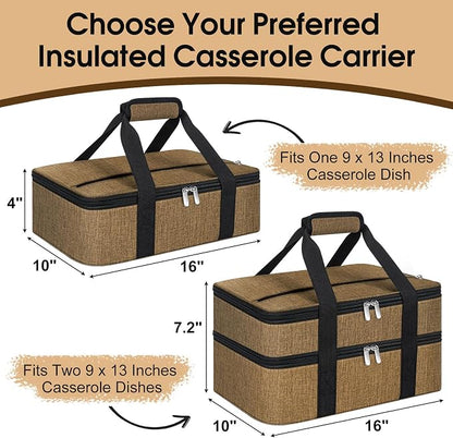 Double Insulated Casserole Carrier, Portable Casserole Carrier - Image 2