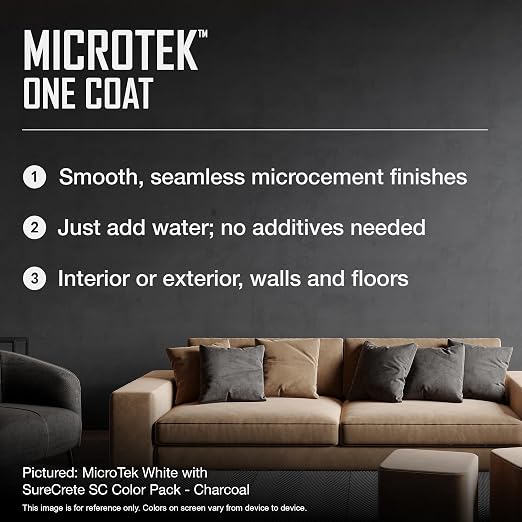 SureCrete MicroTek One Coat | Gray | 40 lb Bag | Microcement Overlay - Image 3