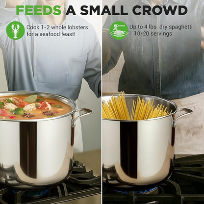 NutriChef 12-Quart Stainless Steel Stockpot – 18/8 Food Grade Heavy-Duty - Image 4